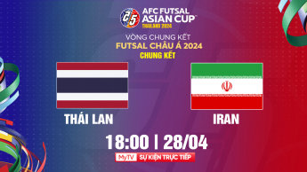 Thái Lan vs Iran - Chung kết AFC Futsal Asian Cup Thailand 2024